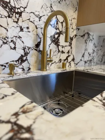 a bathroom with a sink and a tub