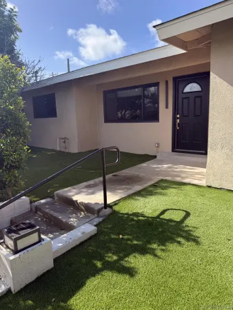 a backyard of a house