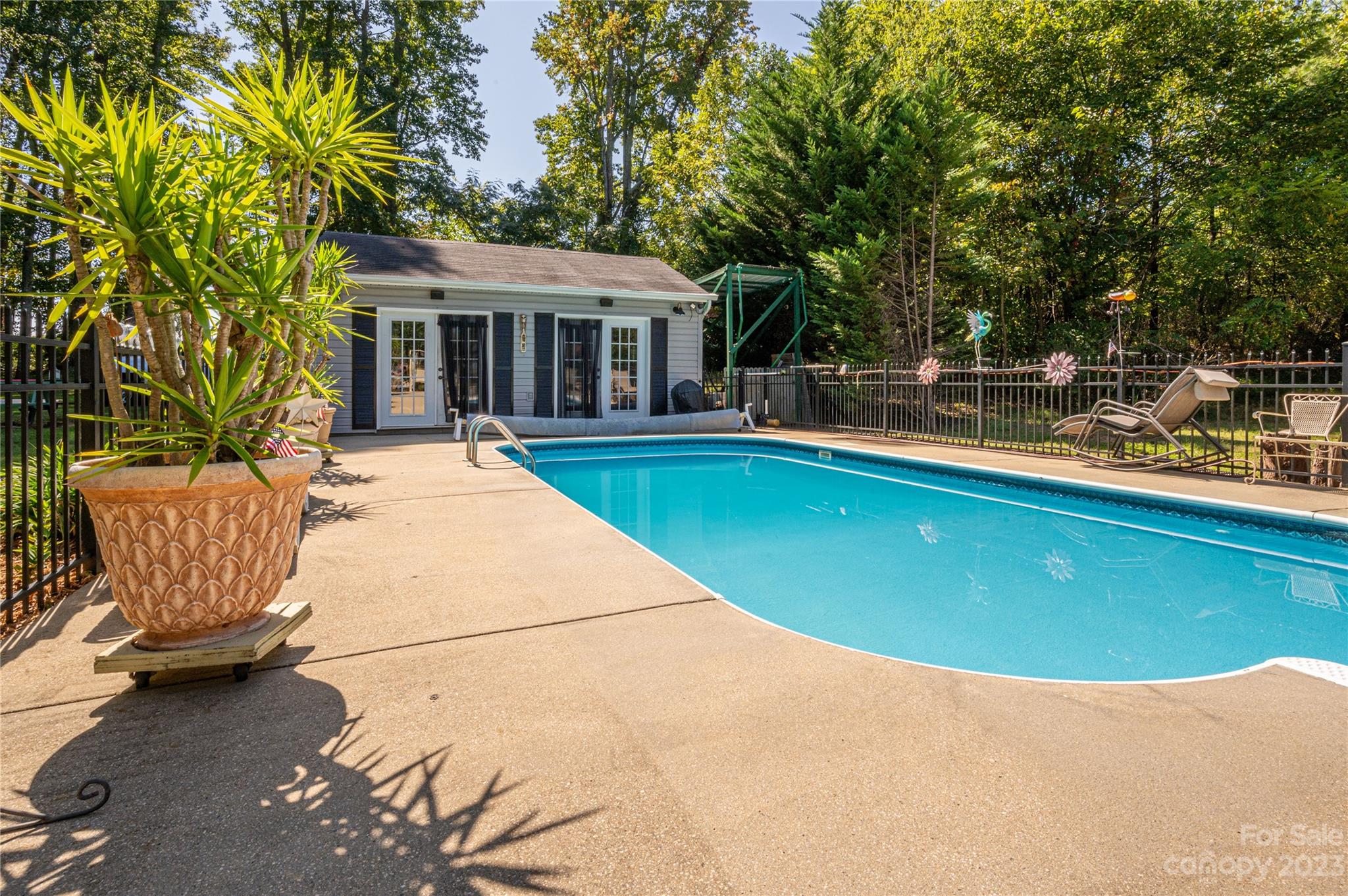 1575 Lewis Farm Road Kings Mountain, NC 28086 - Photo 30 of 42 a view of house with swimming pool outdoor seating