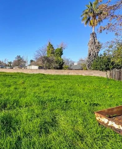 a backyard of a house with lots of green space