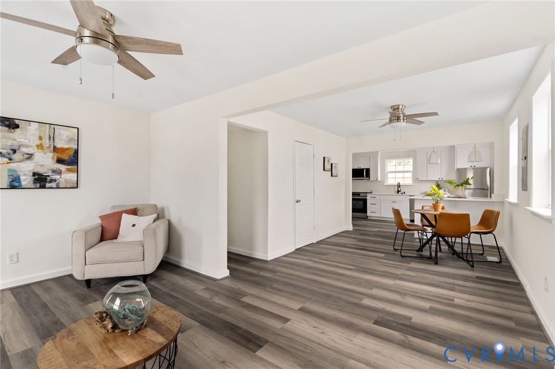 1706 Harvard Road Richmond, VA 23226 - Photo 6 of 27 a living room with furniture or couch and a dining table