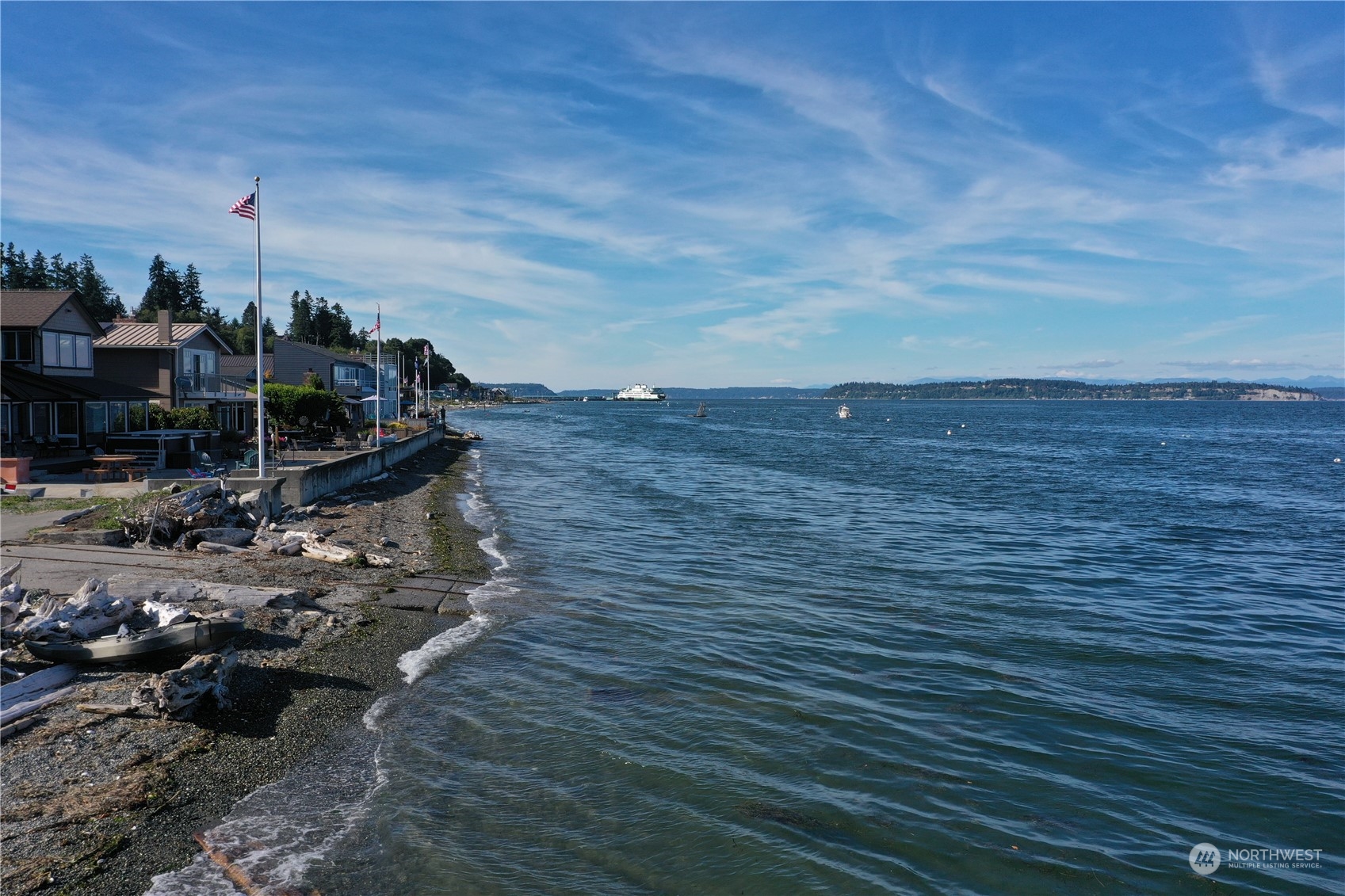 6880 Helena Street Clinton, WA 98236 - Photo 10 of 14 a view of a terrace with sky view