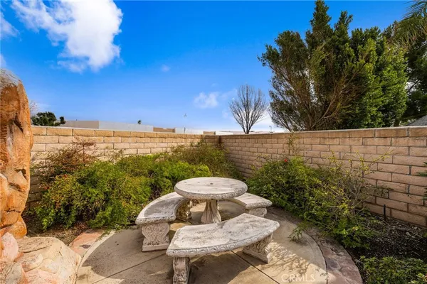 a view of a outdoor space with seating area
