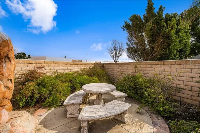a view of a outdoor space with seating area