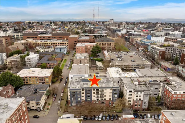 an aerial view of city