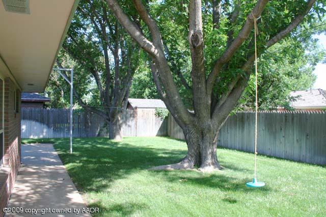 6904 Elmhurst Road Amarillo, TX 79106 - Photo 13 of 15 a view of a backyard with large trees