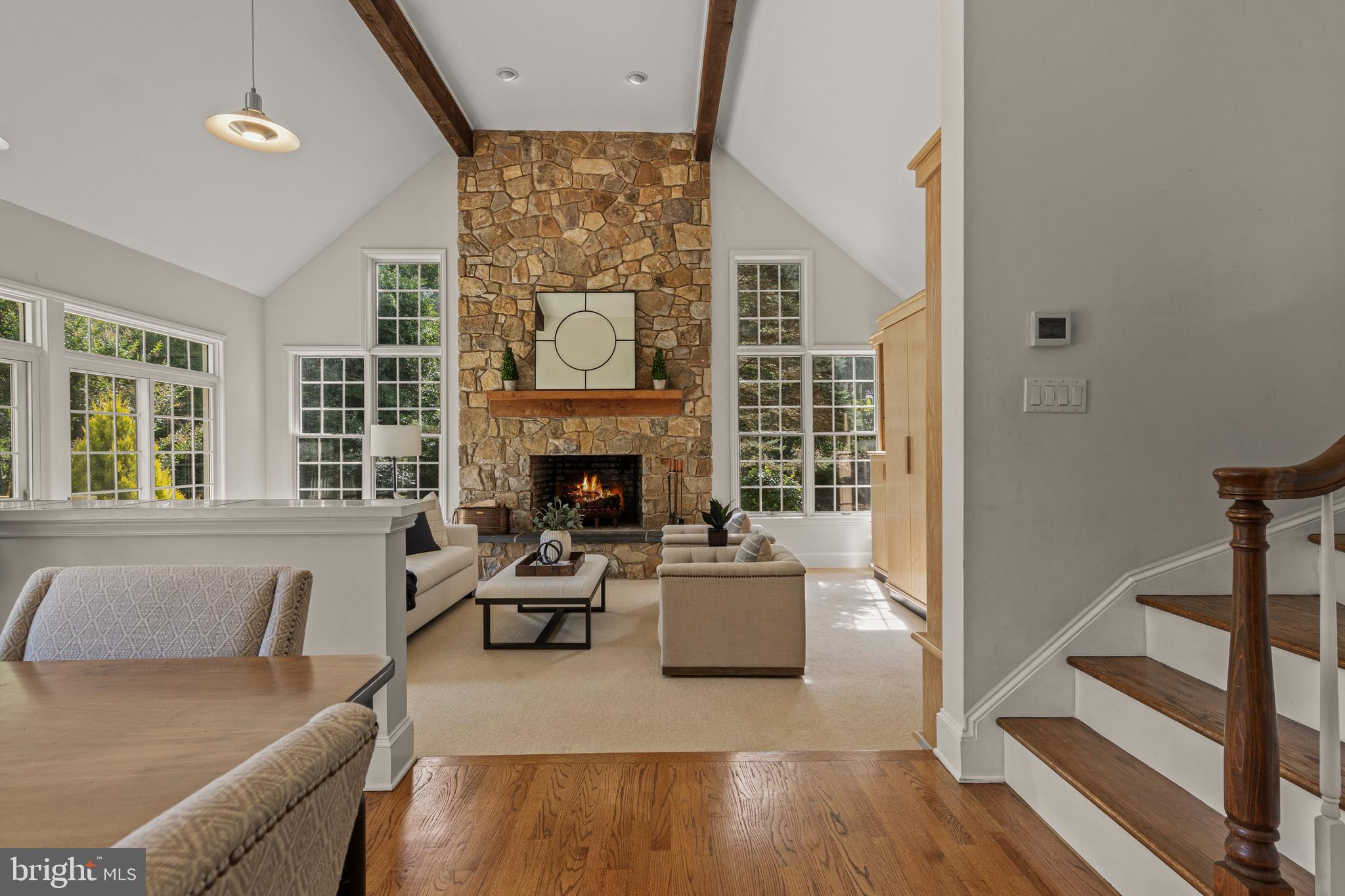 1285 Farm Road Berwyn, PA 19312 - Photo 27 of 75 a living room with furniture and a fireplace