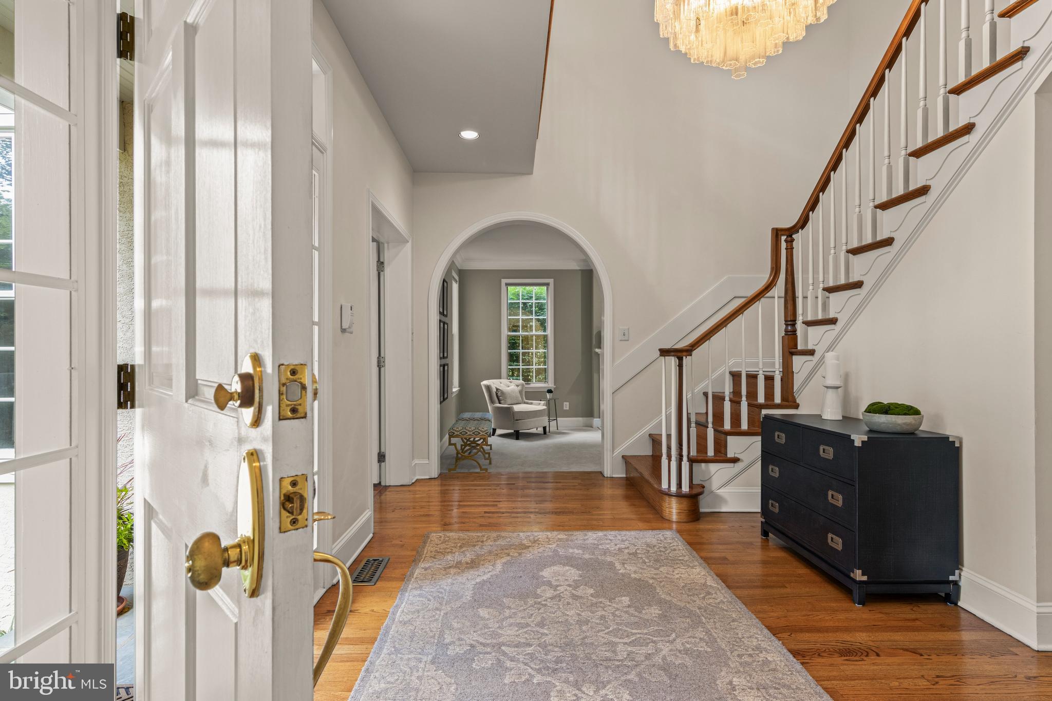 1285 Farm Road Berwyn, PA 19312 - Photo 9 of 75 a view of entryway and hall with wooden floor
