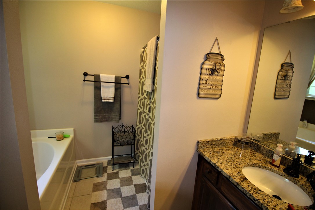 129 Duraleigh Road Anderson, SC 29621 - Photo 13 of 21 Master Bath w/granite, ceramic, walk-in shower and