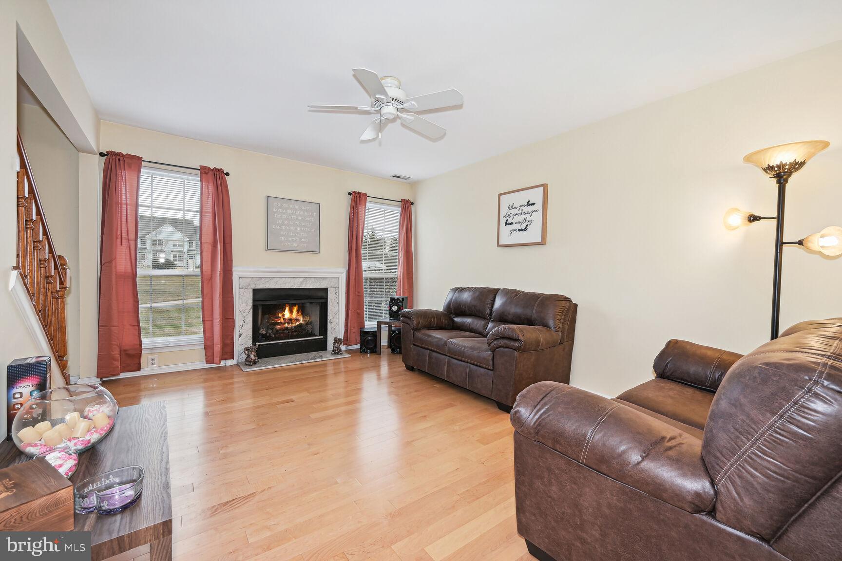 114 Cinnamon Road Thorofare, NJ 08086 - Photo 9 of 30 Living Room w/ Fireplace