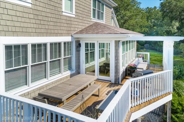 a view of a house with a roof deck