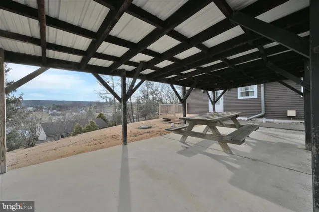 a view of a roof deck