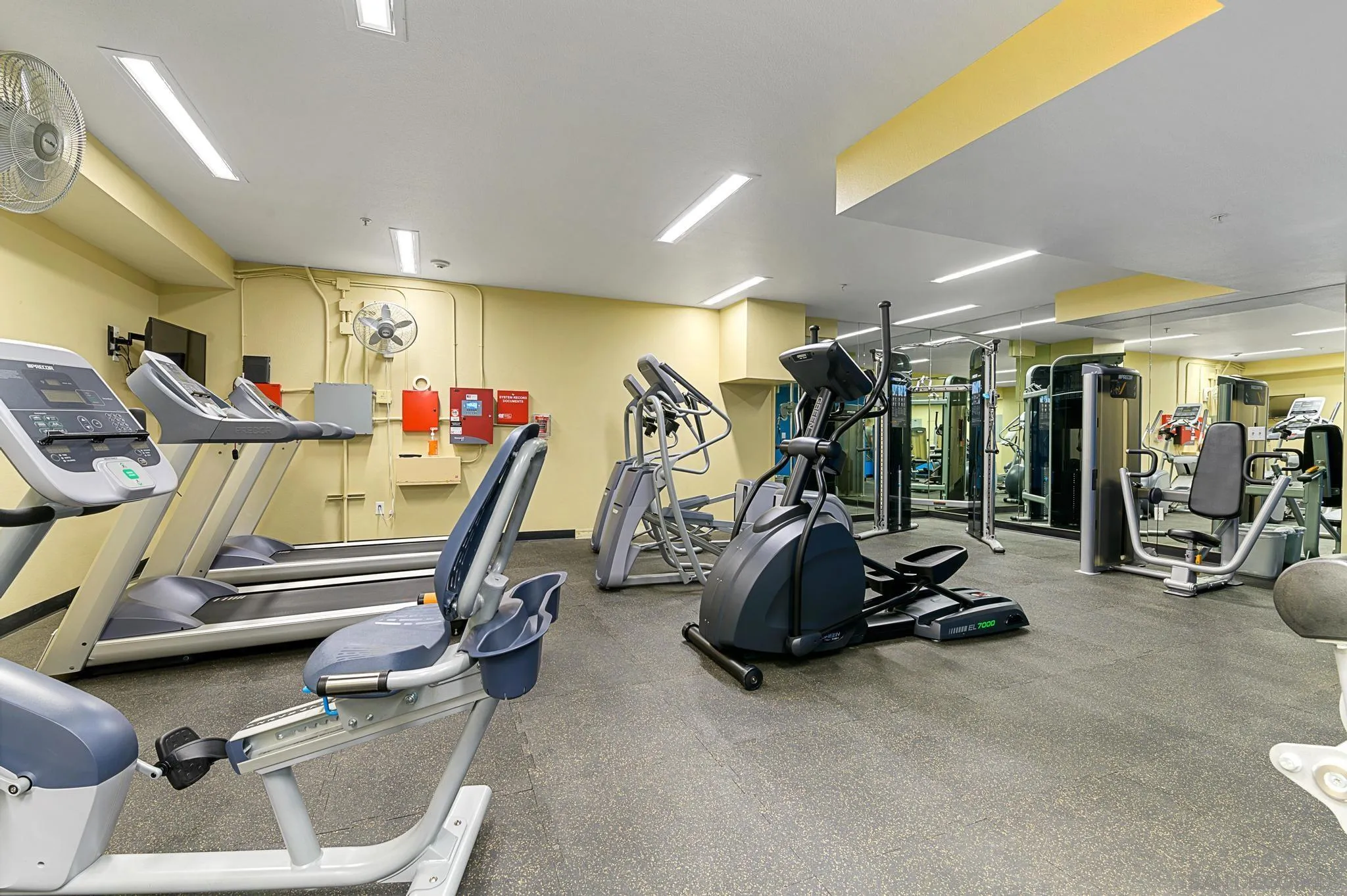 450 J Street, Unit 4121 San Diego, CA 92101 - Photo 16 of 22 a view of a room with gym equipment