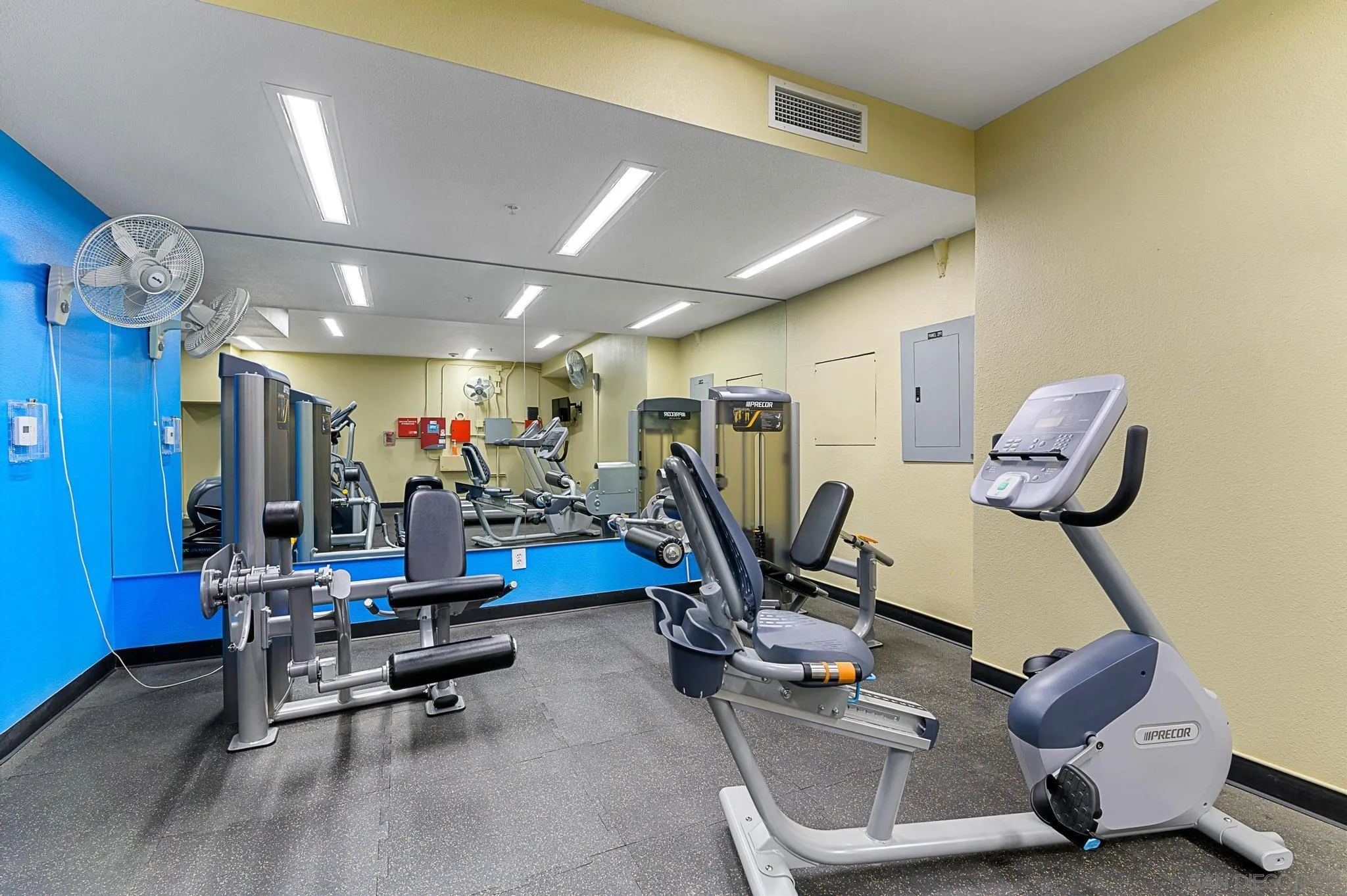 450 J Street, Unit 4121 San Diego, CA 92101 - Photo 17 of 22 a view of a room with gym equipment
