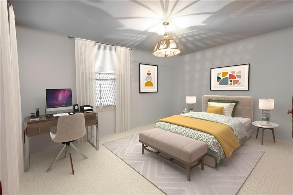 3060 Ocean Avenue, Unit 2C Brooklyn, NY 11235 - Photo 8 of 20 a bedroom with a bed and a chair