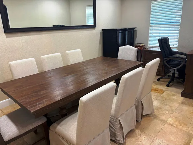 a view of table and chair