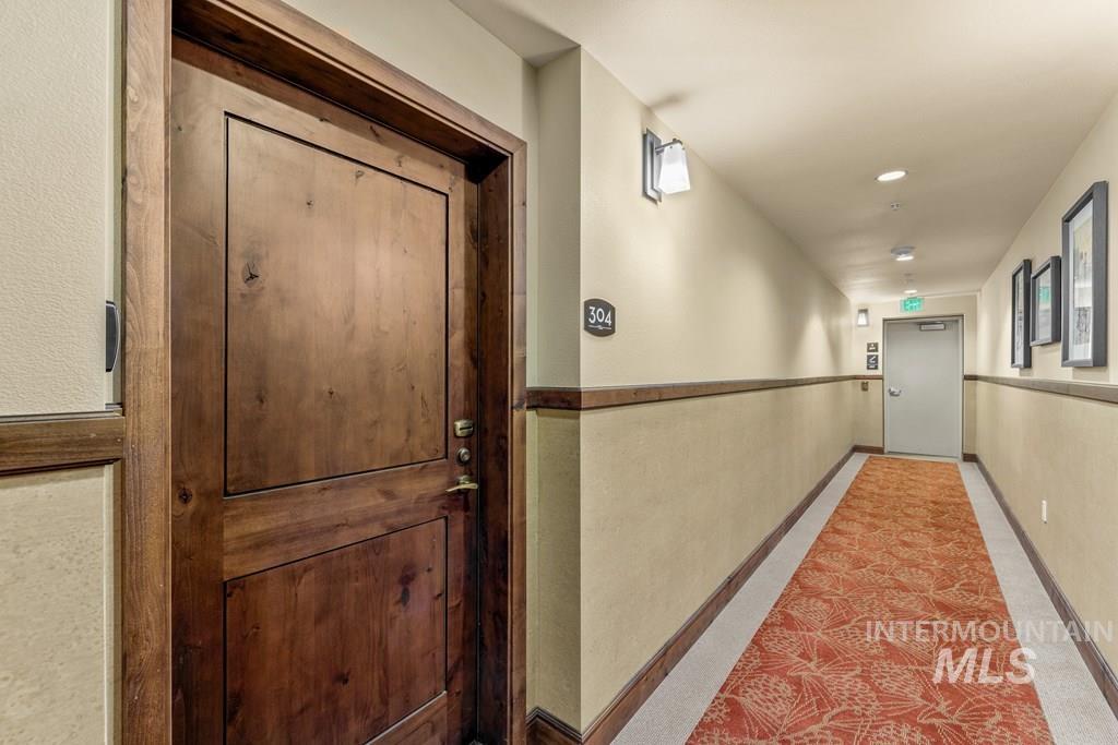 616 North 3rd Street, Unit 304 McCall, ID 83638 - Photo 32 of 38 Hallway featuring baseboards and recessed lighting