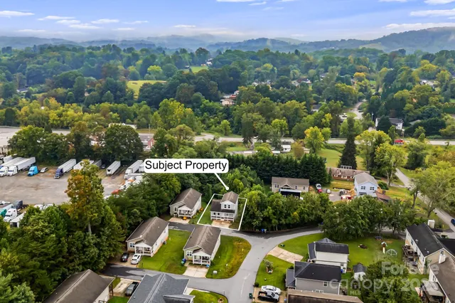 a view of a city with sitting area