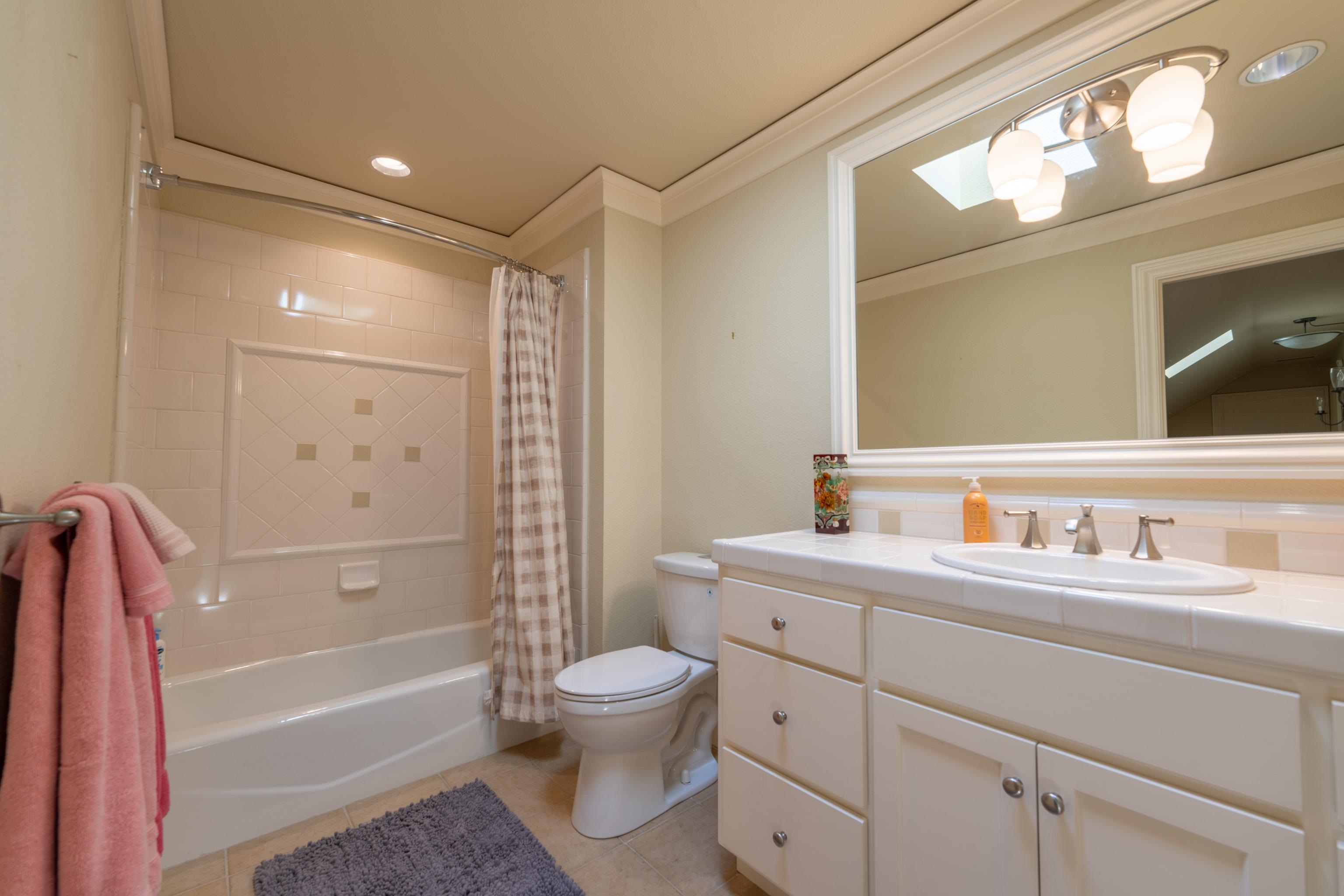 40 Hawk Ridge Clio, CA 96106 - Photo 21 of 42 a bathroom with a bathtub shower sink vanity mirror and toilet