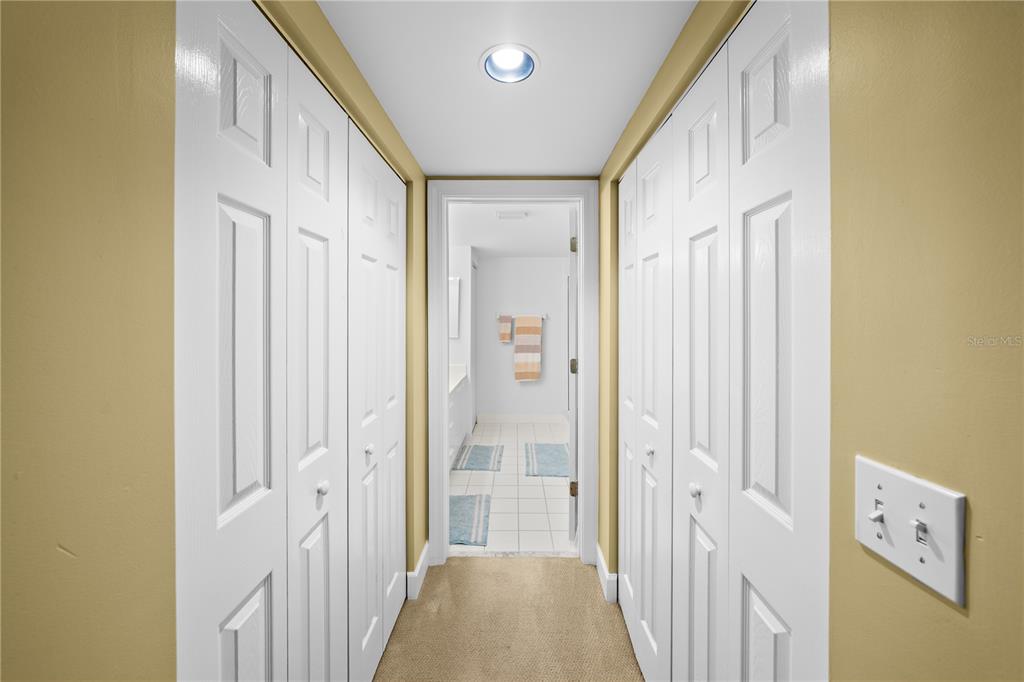 4575 South Atlantic Avenue, Unit 6209 Ponce Inlet, FL 32127 - Photo 35 of 53 a view of a hallway with a cabinet and door