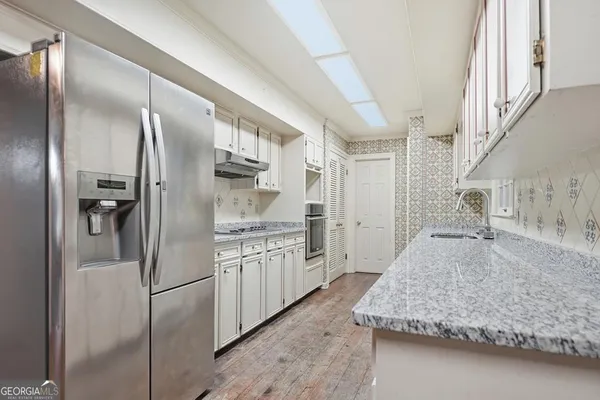 a room with furniture and a fireplace