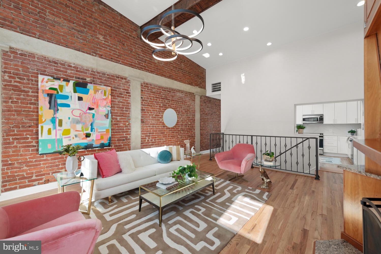 1745 Willard Street Northwest Washington, DC 20009 - Photo 14 of 86 Exposed brick wall and brand new red-oak HWF!