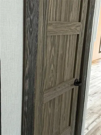 a view of wooden door