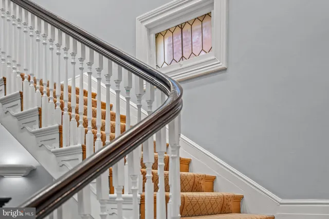 a view of entryway with a staircase