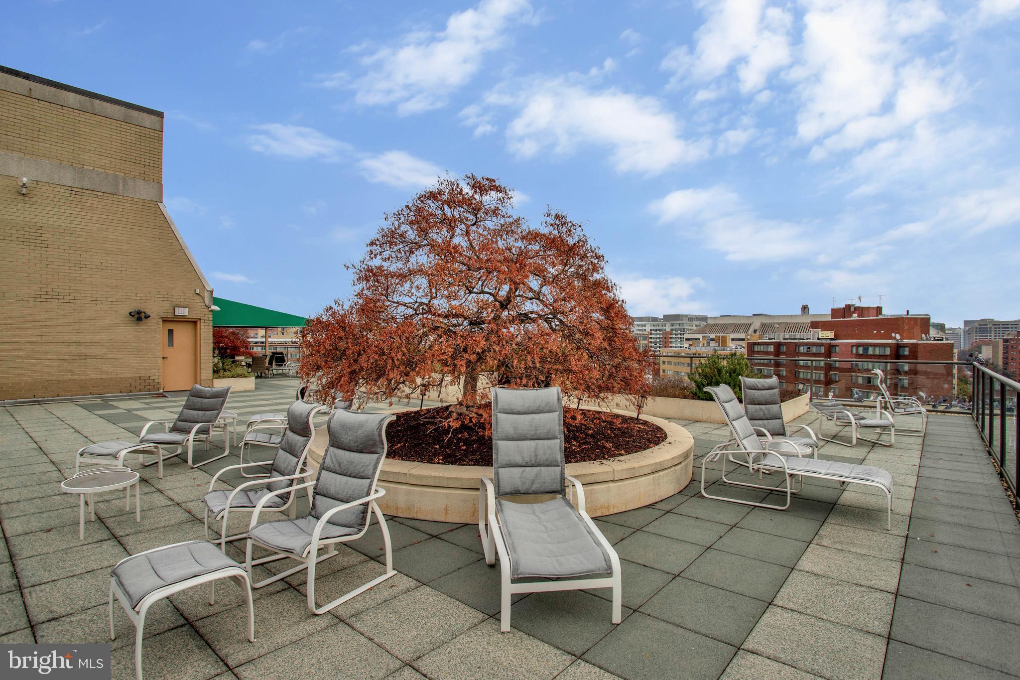 800 25th Street Northwest, Unit 502 Washington, DC 20037 - Photo 41 of 48 a view of a terrace with furniture and city view