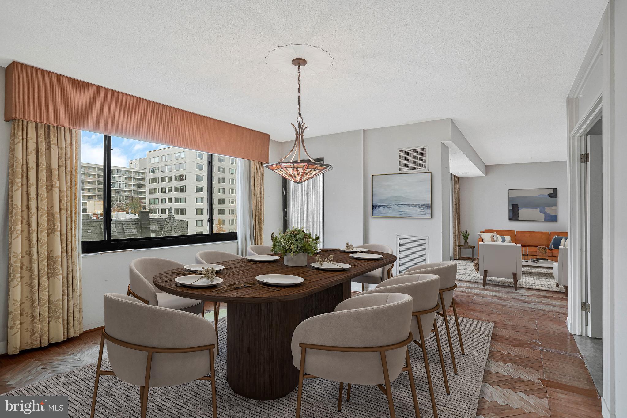 800 25th Street Northwest, Unit 502 Washington, DC 20037 - Photo 8 of 48 a view of a dining room with furniture window and outside view