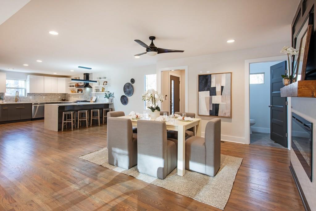 331 Eleanor Street Southeast Atlanta, GA 30317 - Photo 13 of 50 a large kitchen with a table and chairs in it