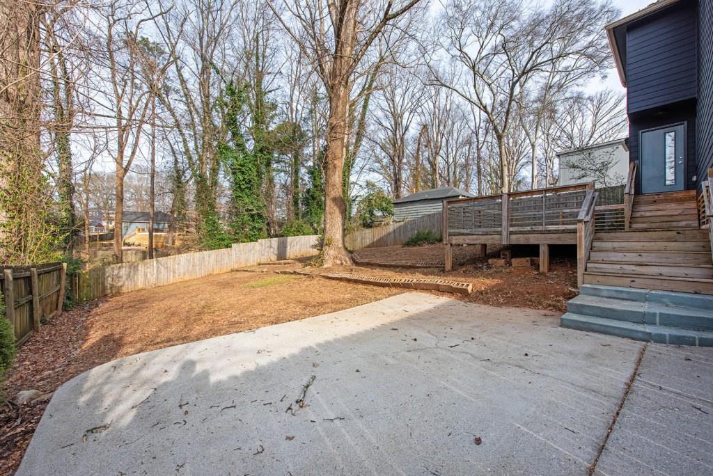 331 Eleanor Street Southeast Atlanta, GA 30317 - Photo 43 of 50 a view of a backyard with wooden fence