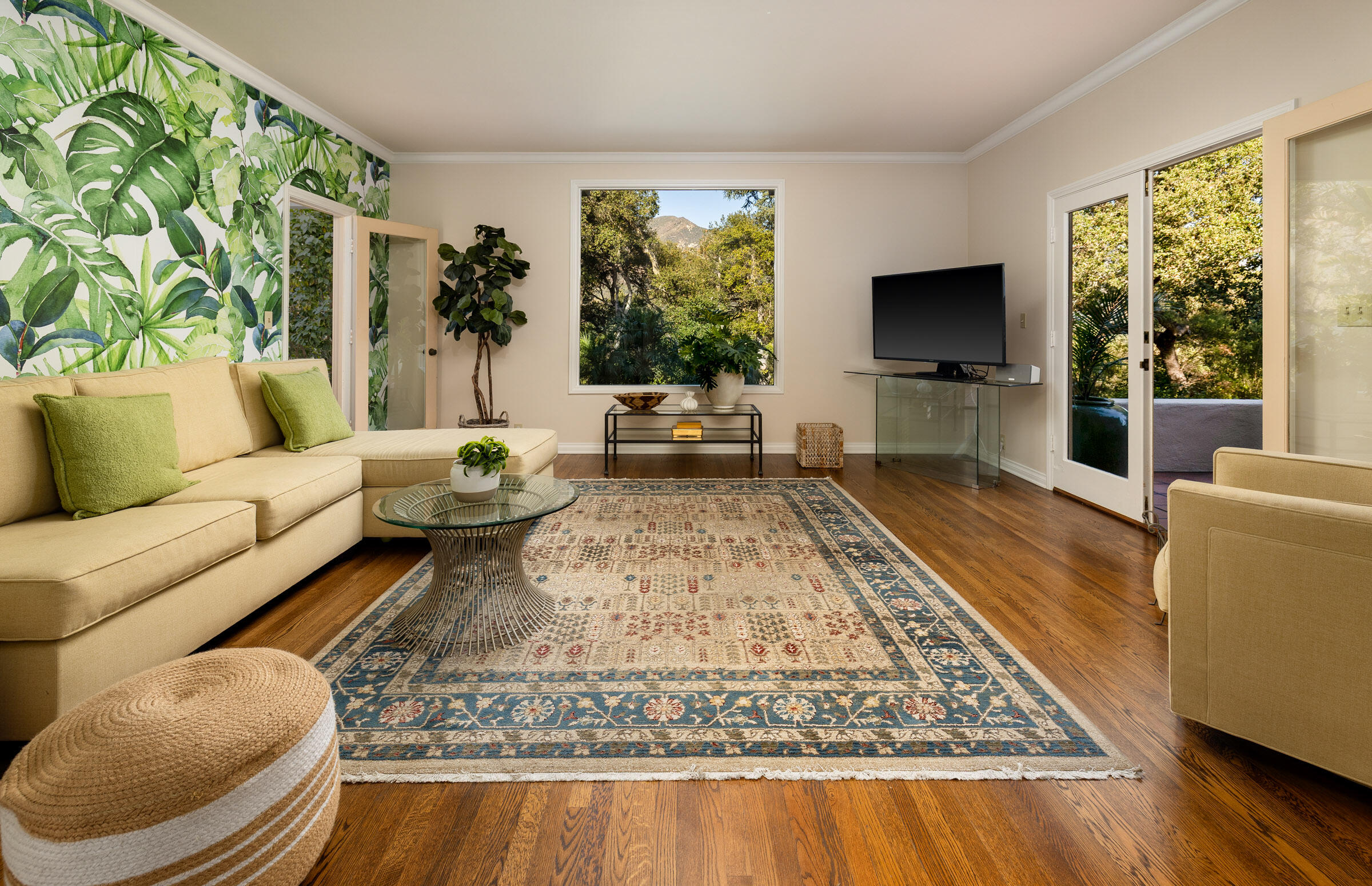 937 Arcady Road Montecito, CA 93108 - Photo 14 of 32 a living room with furniture and a flat screen tv