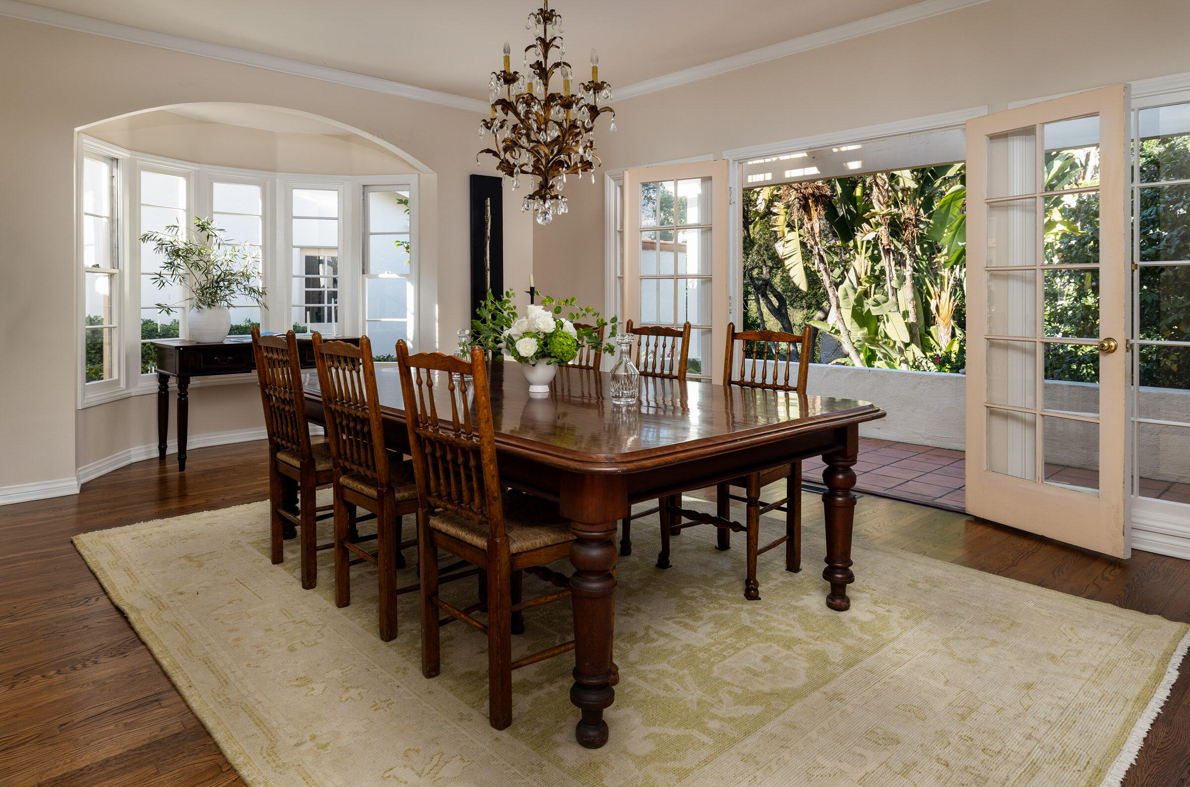 937 Arcady Road Montecito, CA 93108 - Photo 10 of 32 a view of a dining room with furniture window and wooden floor