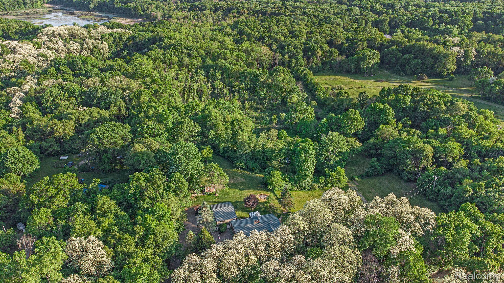 7280 Groveland Road Holly, MI 48442 - Photo 45 of 48 aerial of over 16 acres