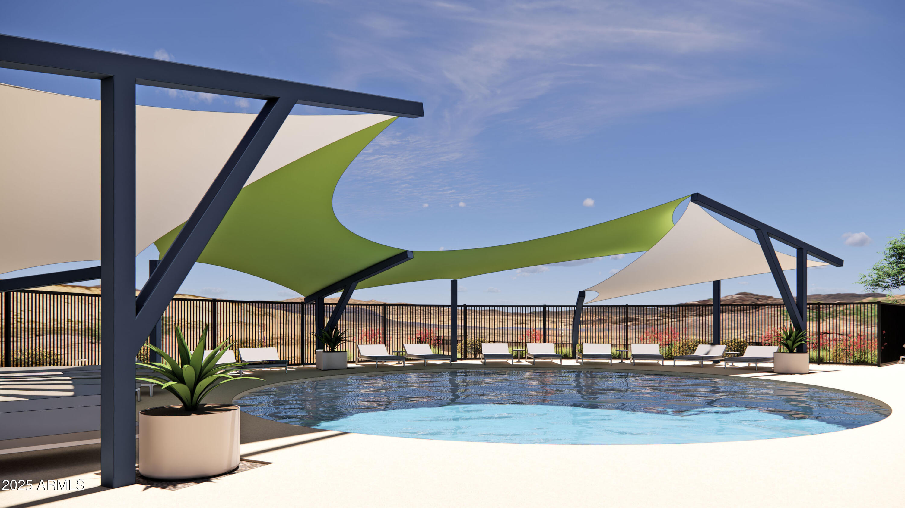 6575 East Fiddleneck Way San Tan Valley, AZ 85140 - Photo 12 of 12 a view of a swimming pool with a lounge chairs