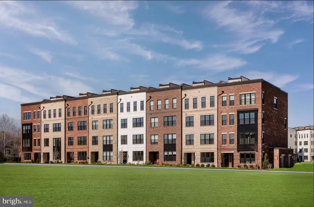 a large building with a garden