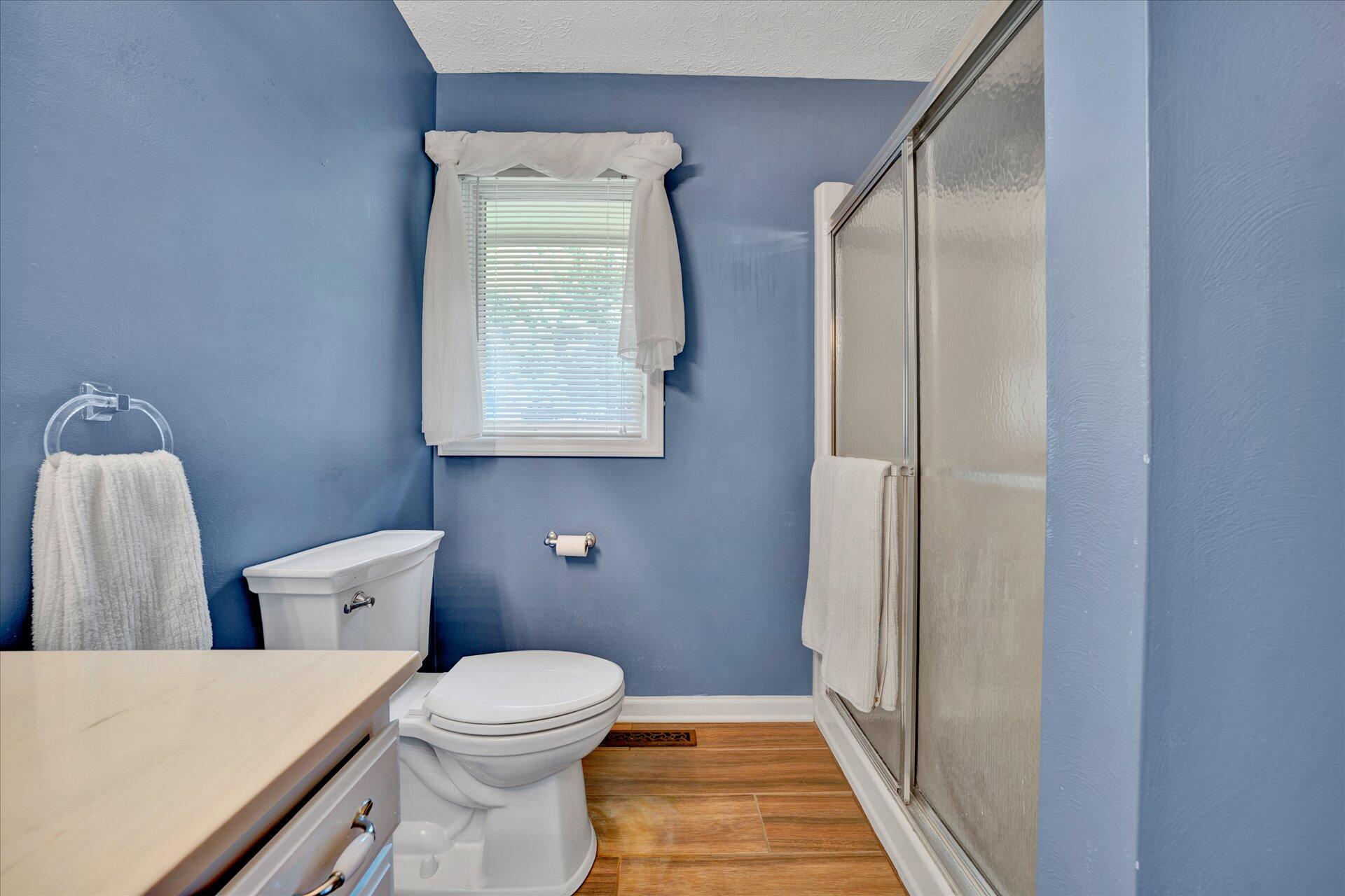 85 Chickadee Circle Moneta, VA 24121 - Photo 33 of 57 a bathroom with a toilet a sink and mirror