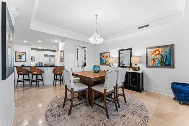 a view of a dining room and livingroom