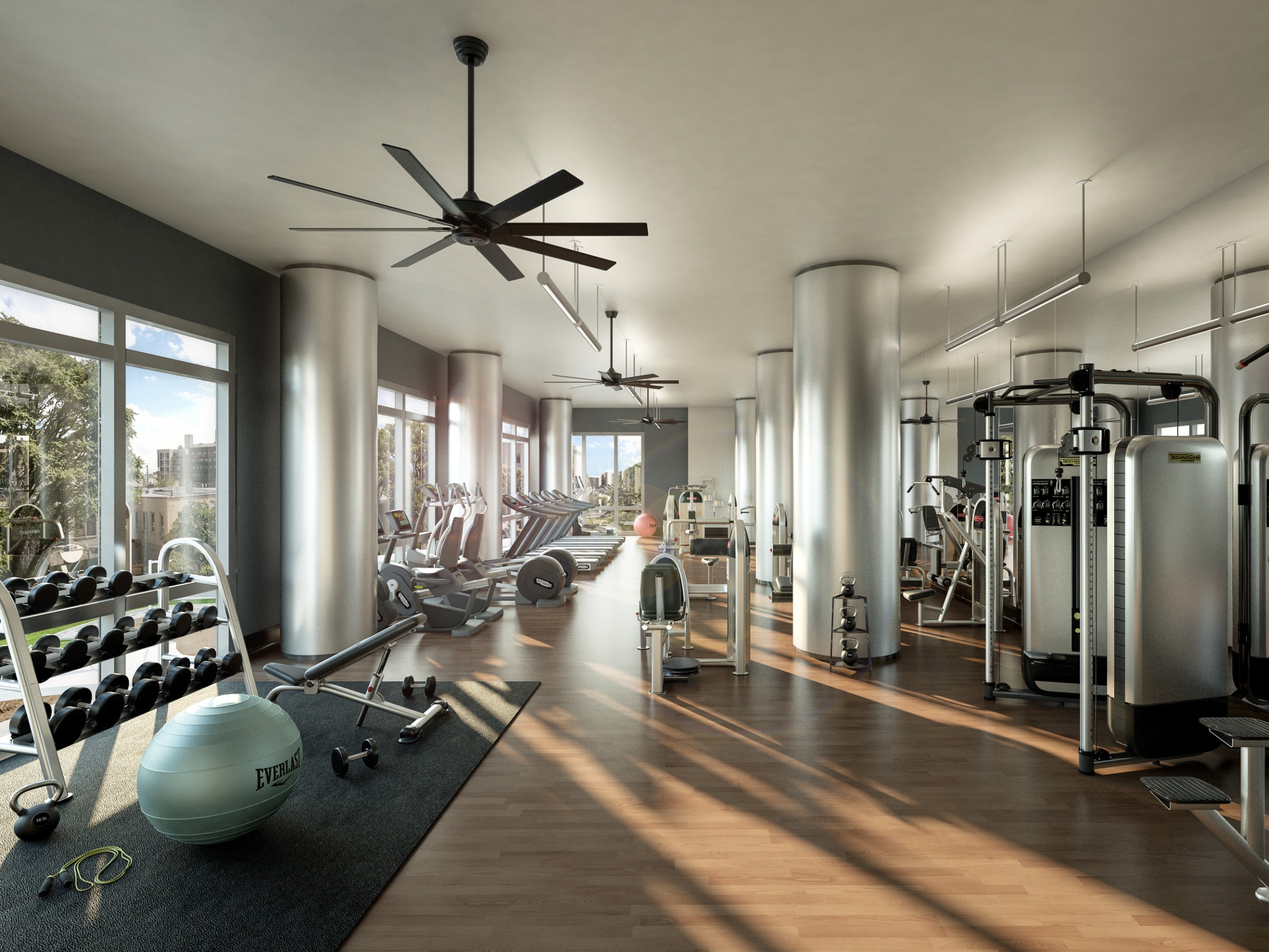 1524 Sheepshead Bay Road, Unit 6D Brooklyn, NY 11235 - Photo 18 of 25 a view of a room with gym equipment