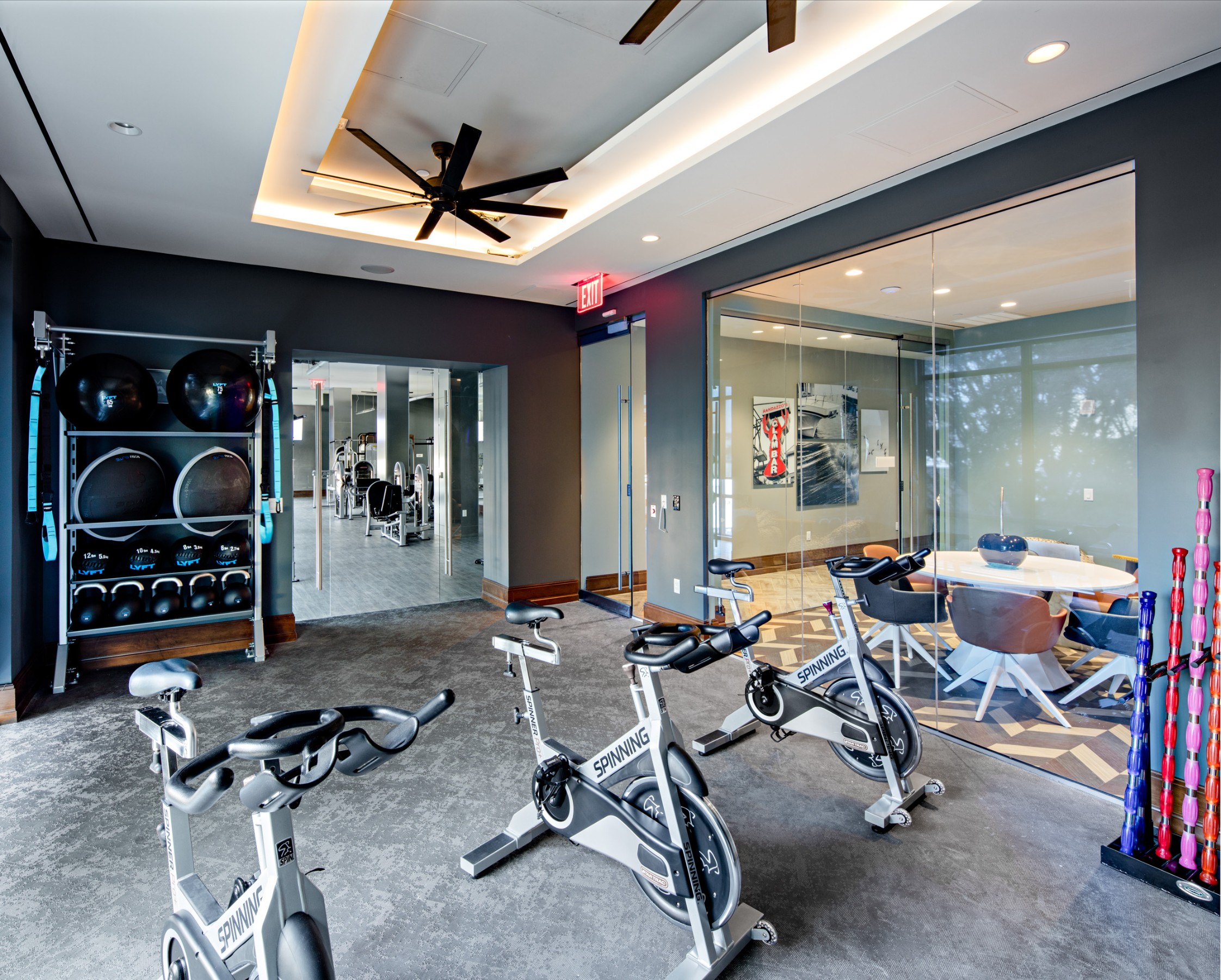 1524 Sheepshead Bay Road, Unit 6D Brooklyn, NY 11235 - Photo 21 of 25 a view of a room with gym equipment