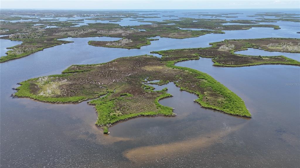 12301 The Salt Crystal River Crystal River, FL 34429 - Photo 17 of 36 an aerial view of a house with a yard and lake view