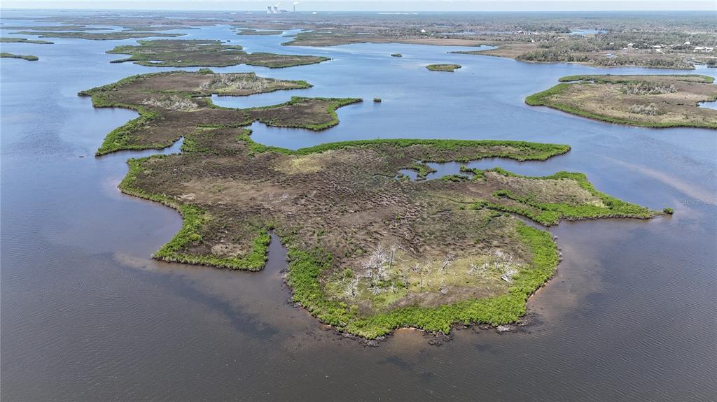 12301 The Salt Crystal River Crystal River, FL 34429 - Photo 31 of 36 an aerial view of a house with a yard and lake view