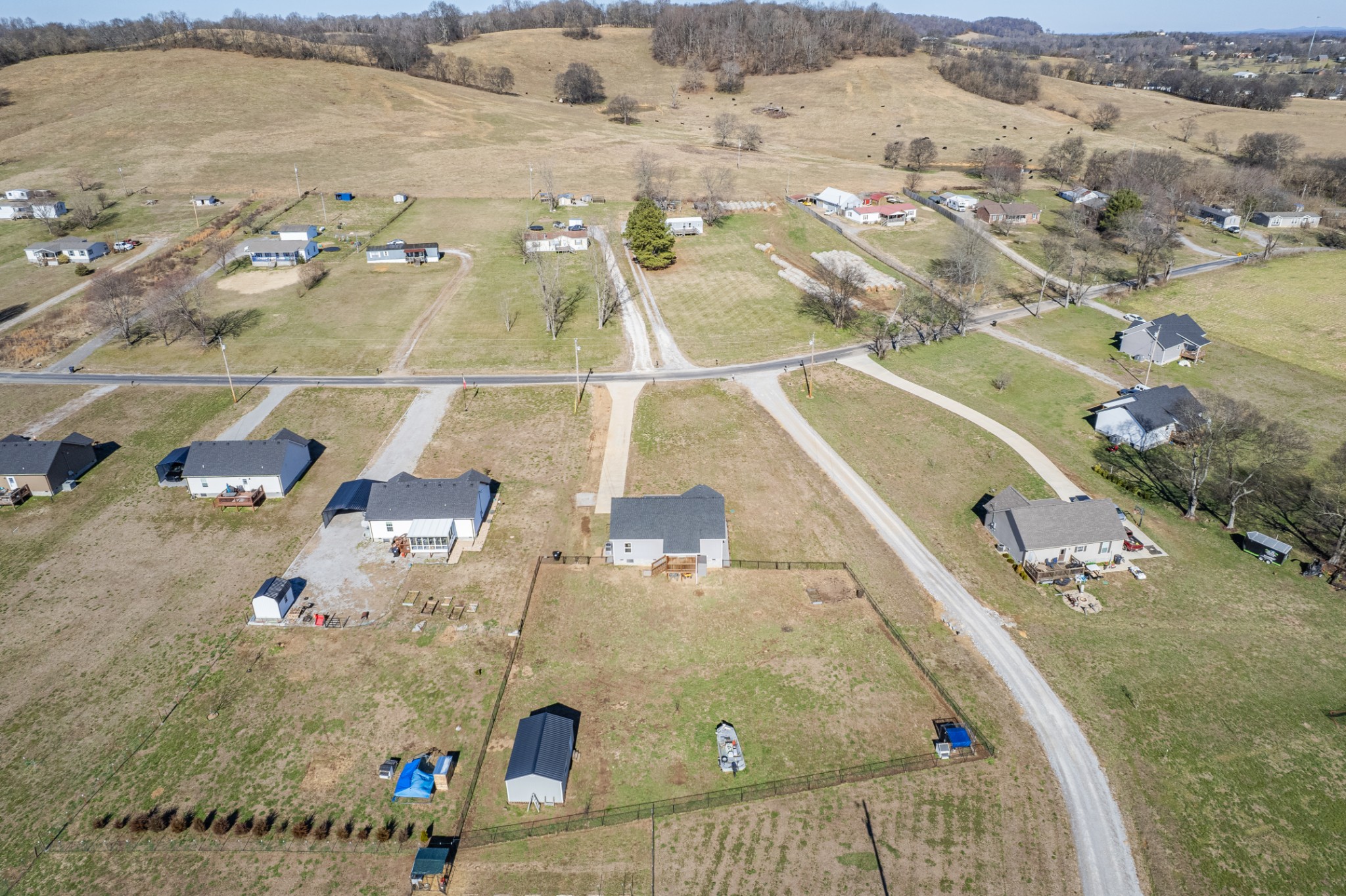 2023 Coleman Road Cornersville, TN 37047 - Photo 77 of 80 an aerial view of residential houses with outdoor space