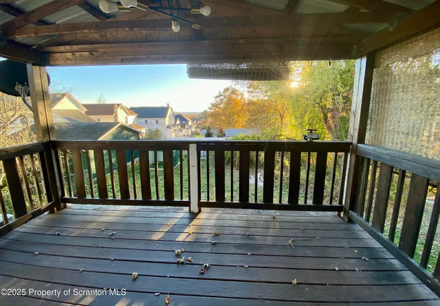 a view of wooden deck