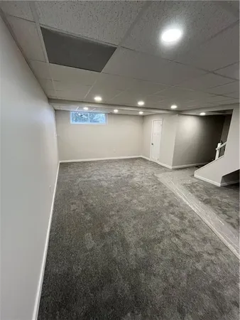 an empty room with a space
