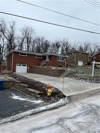 a view of a barn with a road