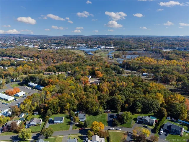 an aerial view of a city with lots of residential buildings