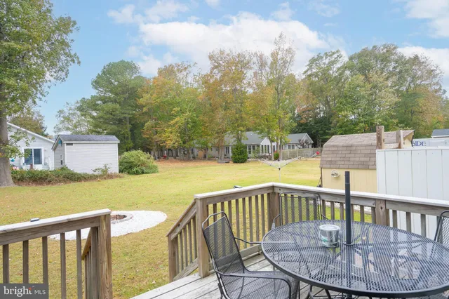 a view of a lake with a garden