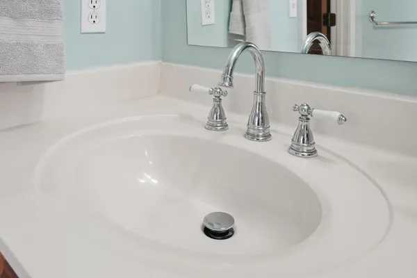 a close view of sink
